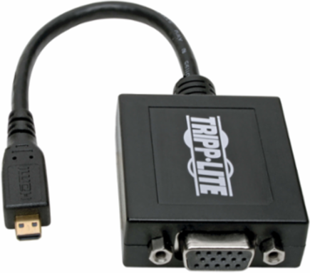 Micro HDMI to VGA Adapter, 6 Inch, Supports 1080p Video with Audio