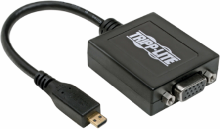 Micro HDMI to VGA Adapter, 6 Inch, Supports 1080p Video with Audio