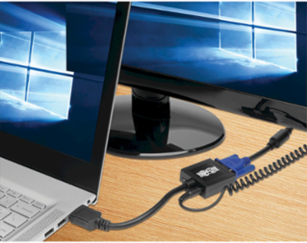 HDMI to VGA Audio Converter Cable Adapter, 6 Inch, Supports 1920x1200 Resolution