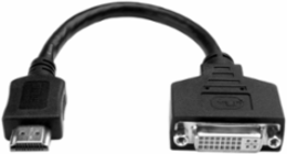 HDMI Male to DVI Female Adapter Cable, 8 Inch, Gold-Plated Connectors