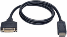 DisplayPort to DVI Adapter 3 ft, DVI-I Female, 1920 x 1200 Resolution