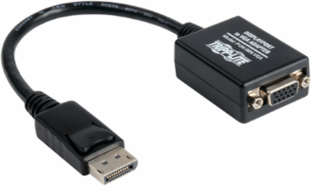 DisplayPort to VGA Active Adapter, 6 Inch, Supports 1920x1200/1080P