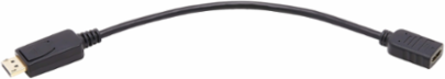 DisplayPort to HDMI Adapter, 1 ft, 1080p, HDCP, Black