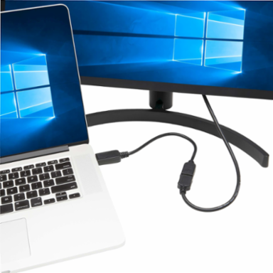 DisplayPort to HDMI Adapter, 1 ft, 1080p, HDCP, Black
