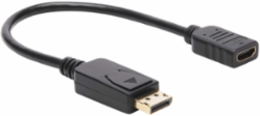 DisplayPort to HDMI Adapter, 1 ft, 1080p, HDCP, Black