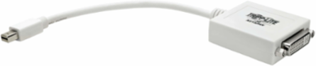 Mini DisplayPort to DVI Adapter, 6 Inch, DVI-I Female Connector, 1080p Support