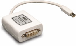 Mini DisplayPort to DVI Adapter, 6 Inch, DVI-I Female Connector, 1080p Support