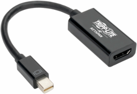 Mini DisplayPort to HDMI Active Adapter 4K 60 Hz, 6 Inch, Black