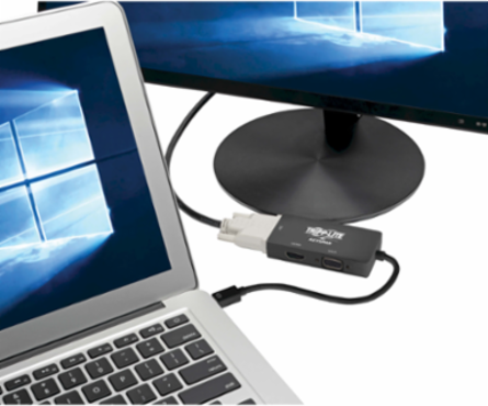 Keyspan Mini DisplayPort to VGA/DVI/HDMI Converter Adapter, 6 Inch, 4K 60Hz