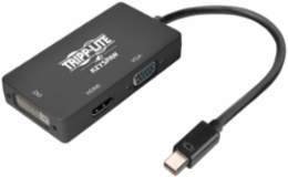 Keyspan Mini DisplayPort to VGA/DVI/HDMI Converter Adapter, 6 Inch, 4K 60Hz