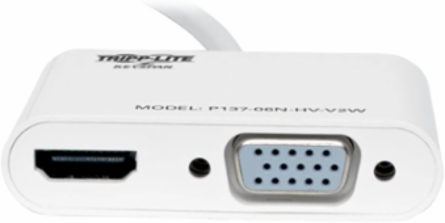 Mini DisplayPort to VGA/HDMI Converter Adapter, 4K 30Hz, 6 Inch