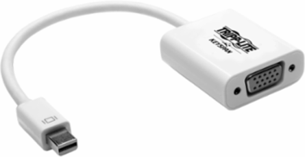 Mini DisplayPort to VGA Active Adapter, 6 Inch, White, DP1.2