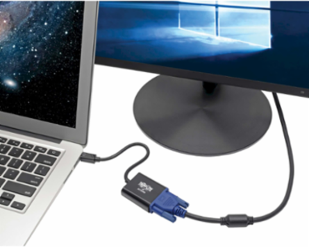 Mini DisplayPort to VGA Active Adapter, 6 Inch, 3-Year Warranty, Black