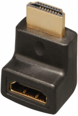 HDMI Right Angle Up Adapter, 4K @ 60Hz, HDMI (F/M) Connectors, Black