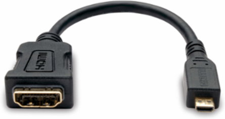 Micro HDMI to HDMI Adapter, 6 Inch, Type D Male to Female, 1080P Support