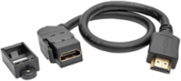 High-Speed HDMI All-in-One Keystone/Panel Mount Cable, 1 ft.