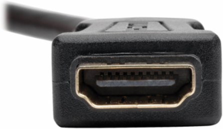 High-Speed HDMI Coupler Cable 1 ft. with Angled Connector and Shielding