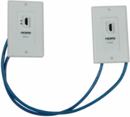 HDMI Over Dual Cat5/Cat6 Wall Plate Extender Kit, 1080p @ 150 ft, TAA