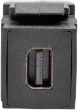 Mini DisplayPort to DisplayPort Keystone Adapter, Black, Supports 3840x2160@60Hz