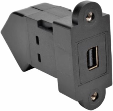 Mini DisplayPort to DisplayPort Keystone Adapter, Black, Supports 3840x2160@60Hz
