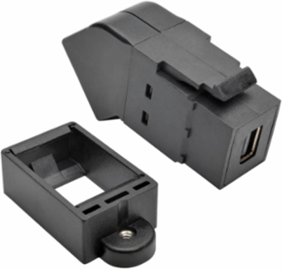 Mini DisplayPort to DisplayPort Keystone Adapter, Black, Supports 3840x2160@60Hz