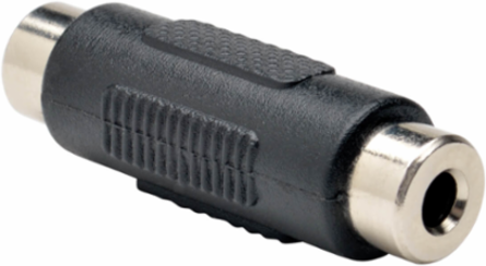 3.5MM Female/Female Stereo Audio Coupler, Lifetime Warranty, Black