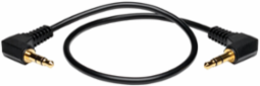 3.5mm Mini Stereo Audio Cable, 1 ft., Right Angle Connectors, Gold-Plated