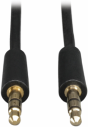 3.5mm Mini Stereo Audio Cable 1 ft, Gold Plated Connectors