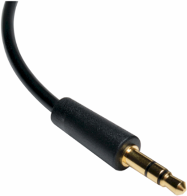 3.5mm Mini Stereo Audio Cable, Right Angle Connector, 3 Ft.