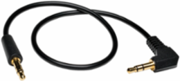3.5mm Mini Stereo Audio Cable, 6 ft, Right Angle Connector, Gold Plated