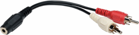 3.5mm Female to Dual RCA Male Audio Y Splitter Cable, 6 Inch