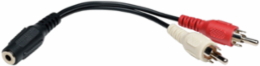3.5mm Female to Dual RCA Male Audio Y Splitter Cable, 6 Inch
