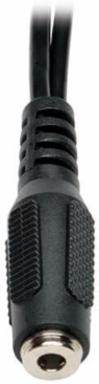 4-Position Female to Dual 3-Position Male Audio Splitter Adapter 6 Inch