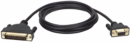 6 Ft Gold Plated AT Serial Modem Cable DB25 Male to DB9 Female