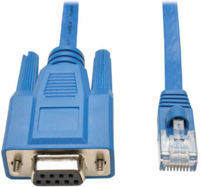 6 ft RJ45 to DB9F Cisco Console Rollover Cable, Serial Technology