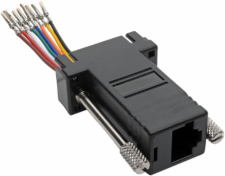 DB9 to RJ45 Modular Serial Adapter (F/F) - RS-232/RS-422/RS-485, Black