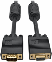 3 Ft. VGA Coax High-Resolution Cable, HD15 M/F, Supports 2048 x 1536