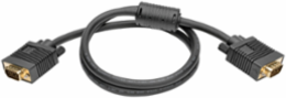 VGA Coaxial Cable 3 ft., HD15 Male to Male, Supports 2048 x 1536 Resolutions
