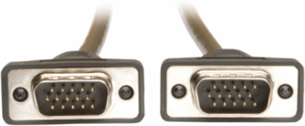 Low-Profile VGA Coaxial Cable 6 ft, HD15 M/M, Supports 2048 x 1536 Resolution