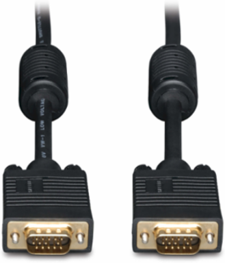 VGA High-Resolution RGB Coaxial Cable 6 ft, HD15 Male, 2048 x 1536 Resolution