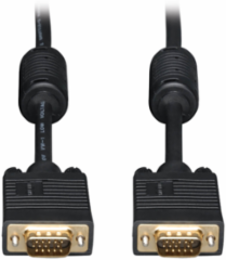 VGA Coaxial High-Resolution Cable, 30 ft., HD15 Male Connectors, Supports 2048x1536