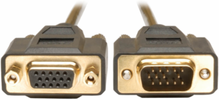 VGA Monitor Extension Cable 25 Ft., HD15 M/F, 640x480 Resolution