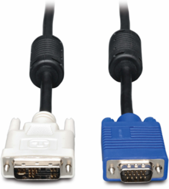 DVI to VGA Monitor Cable 6 ft, DVI-A Male to HD15 Male, Gold Plated Contacts