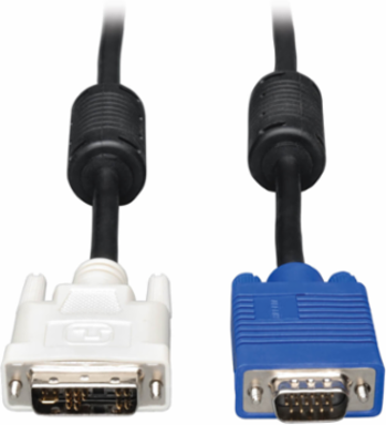 DVI to VGA Monitor Cable 10 ft., DVI-A to HD15 M/M, Black