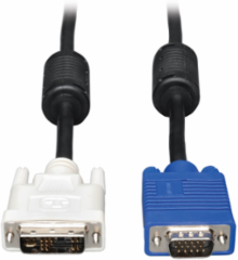 DVI to VGA Monitor Cable 10 ft., DVI-A to HD15 M/M, Black