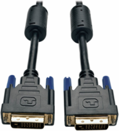 DVI Dual Link Cable 25 Ft, Male-Male, 2560 x 1600 Resolution, 9.9Gbps