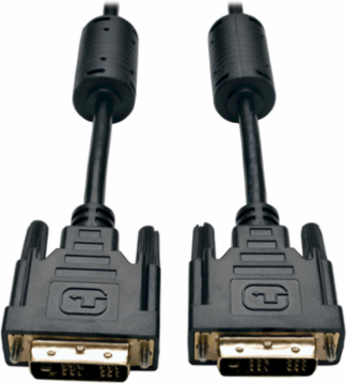 DVI-D Single Link Monitor Cable, 6 Ft, Gold-Plated, Resolutions Up to 1920x1200