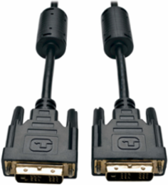 DVI-D Single Link Monitor Cable, 6 Ft, Gold-Plated, Resolutions Up to 1920x1200
