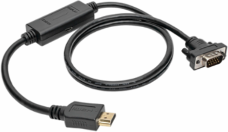HDMI to VGA Active Converter Cable, 3 ft., HD Resolutions up to 1920x1200