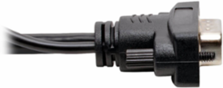 HDMI to VGA + Audio Active Converter Cable, 6 ft, HD15 Low-Profile, 3.5mm Audio